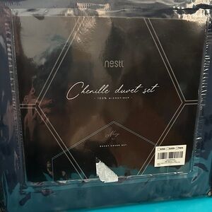 NESTL Twin Chenille Duvet Set